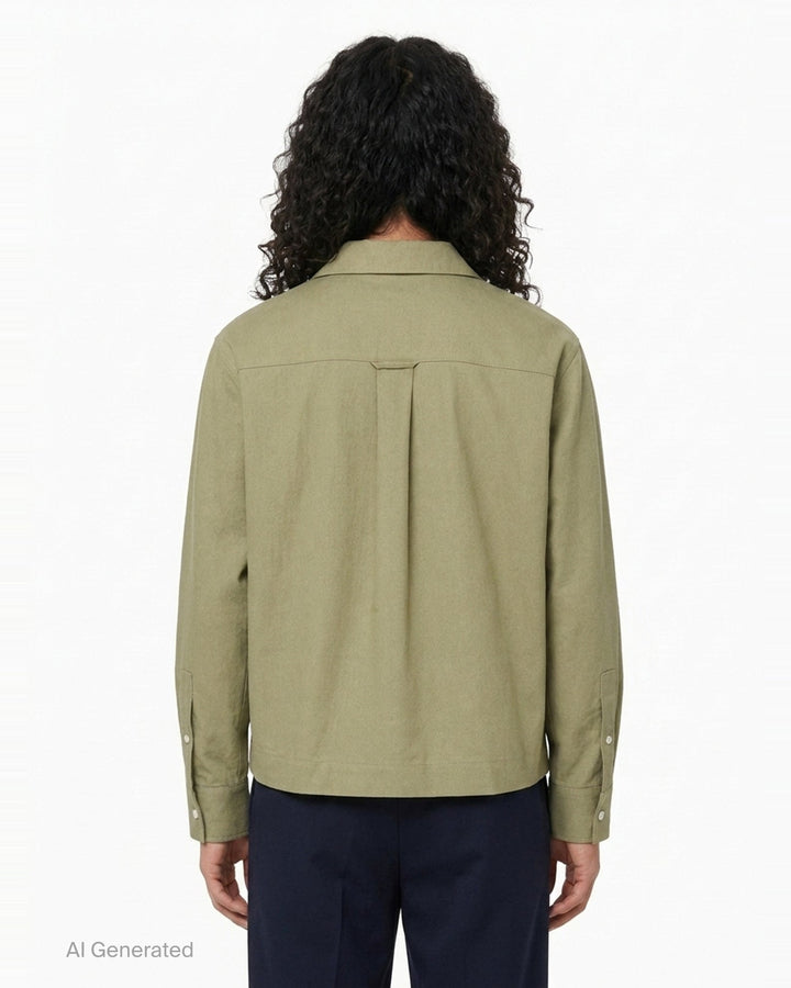 Classic Fit Long Sleeve Drawstring Shirt | AMI Alexandre Mattiussi | Club21 - back