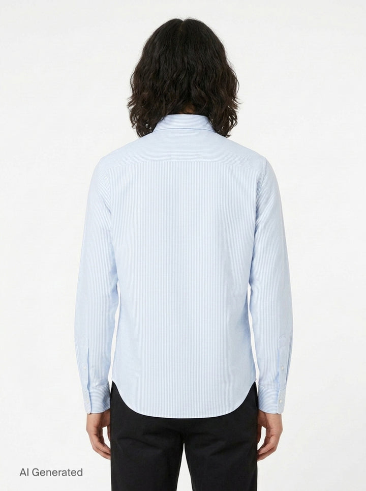 Classic Long Sleeve Button-Down Shirt | AMI Alexandre Mattiussi | Club21 - back
