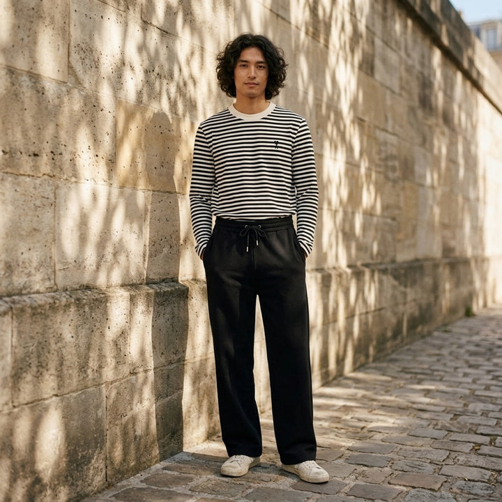 Contrast Wide Leg Sweatpants | AMI | Club21 - lifestyle