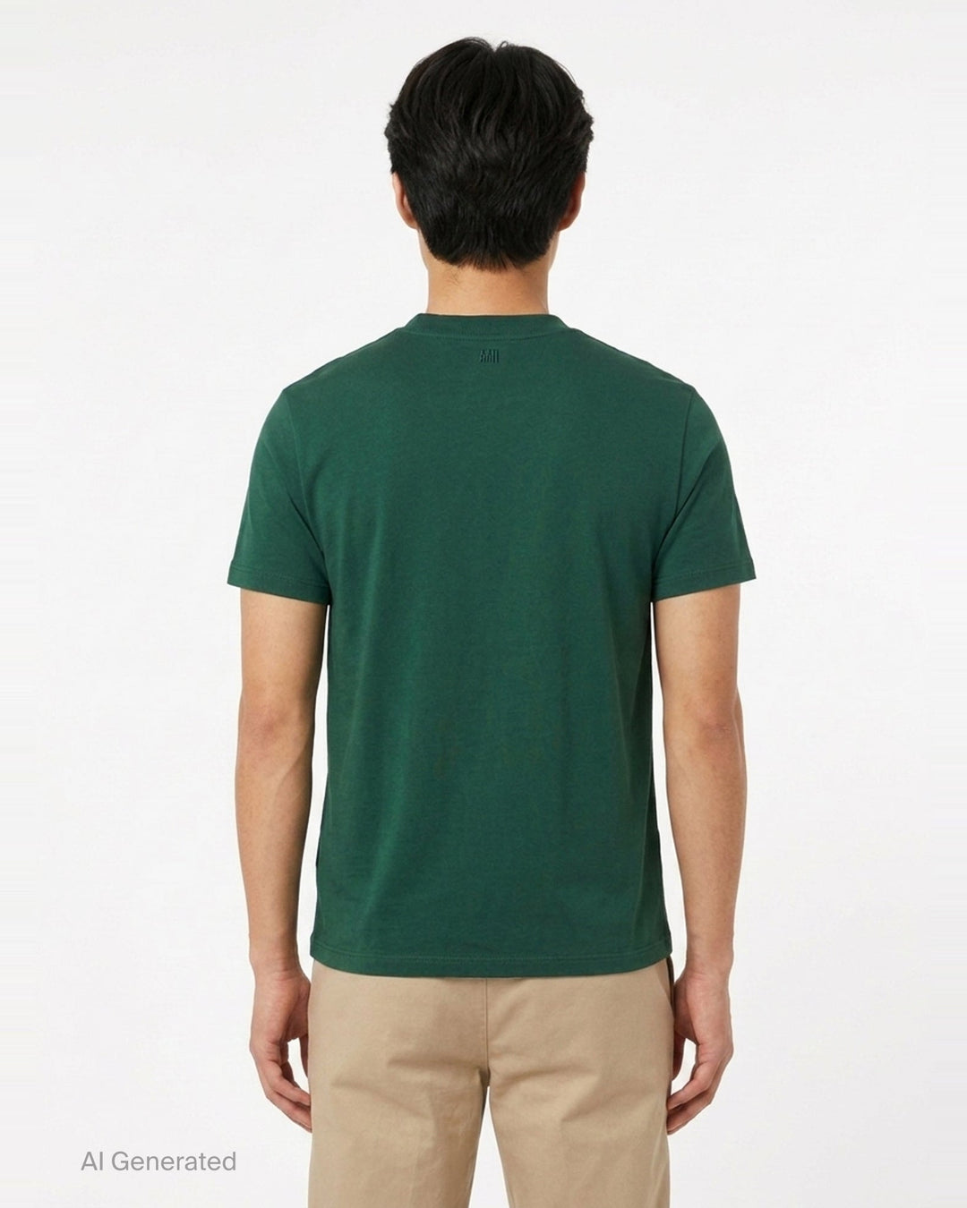 Contrasted Logo Tee | AMI Alexandre Mattiussi | Club21 - back
