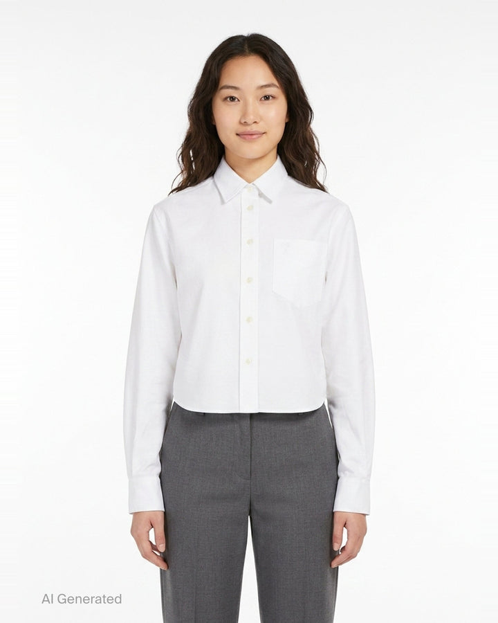 Cropped Classic Fit Shirt | AMI | Club21 - front
