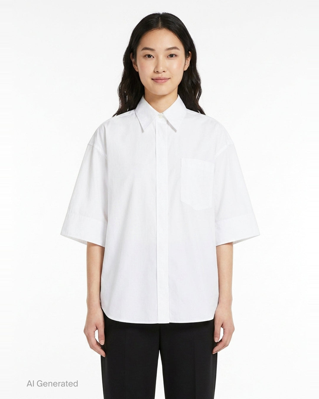 Embossed Short Sleeve Shirt | AMI | Club21 - front