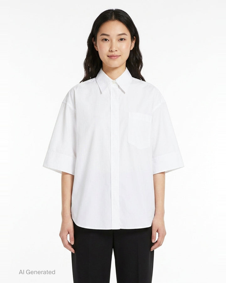 Embossed Short Sleeve Shirt | AMI | Club21 - front