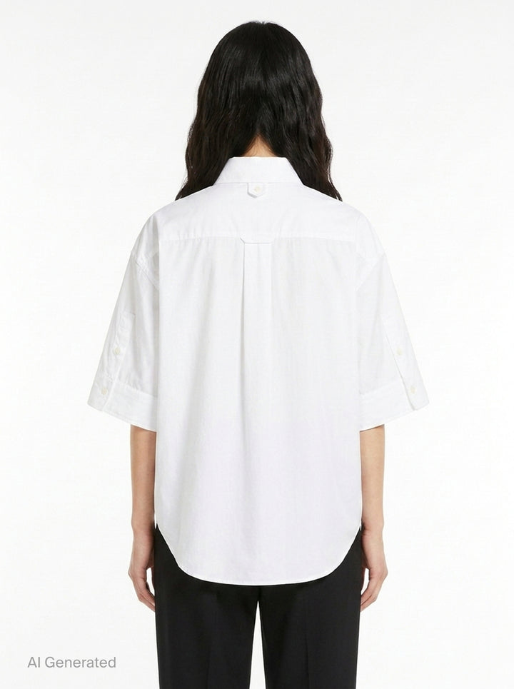 Embossed Short Sleeve Shirt | AMI | Club21 - back