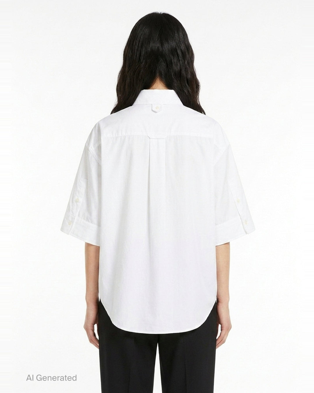 Embossed Short Sleeve Shirt | AMI | Club21 - back