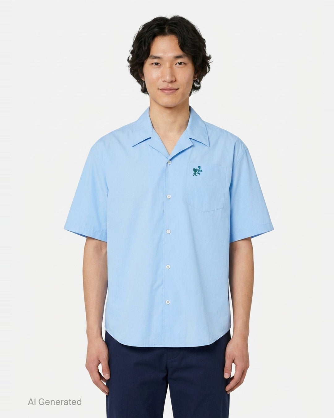 Short Sleeve Boxy Shirt | AMI Alexandre Mattiussi | Club21 - front