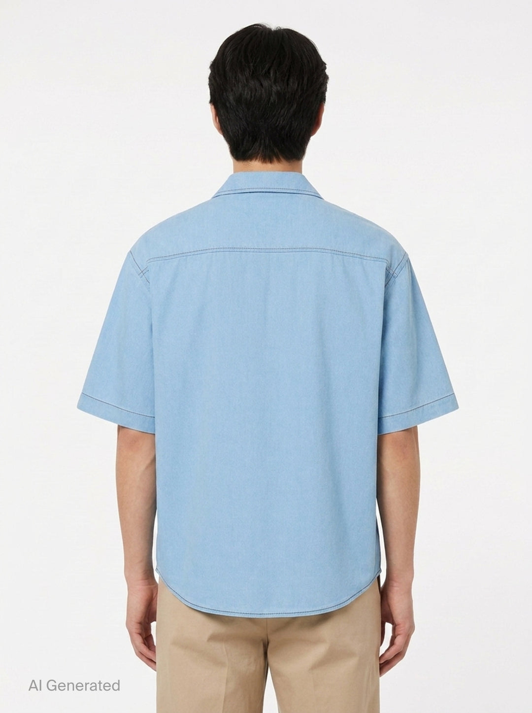 Short Sleeve Boxy Shirt | Ami Alexandre Mattiussi | Club21 - back