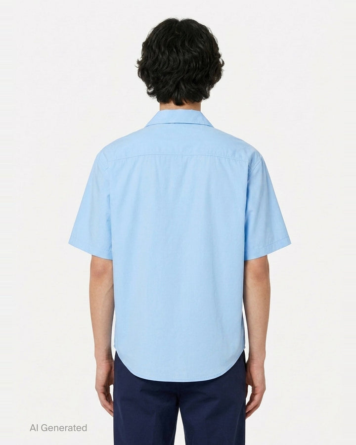 Short Sleeve Boxy Shirt | AMI Alexandre Mattiussi | Club21 - back