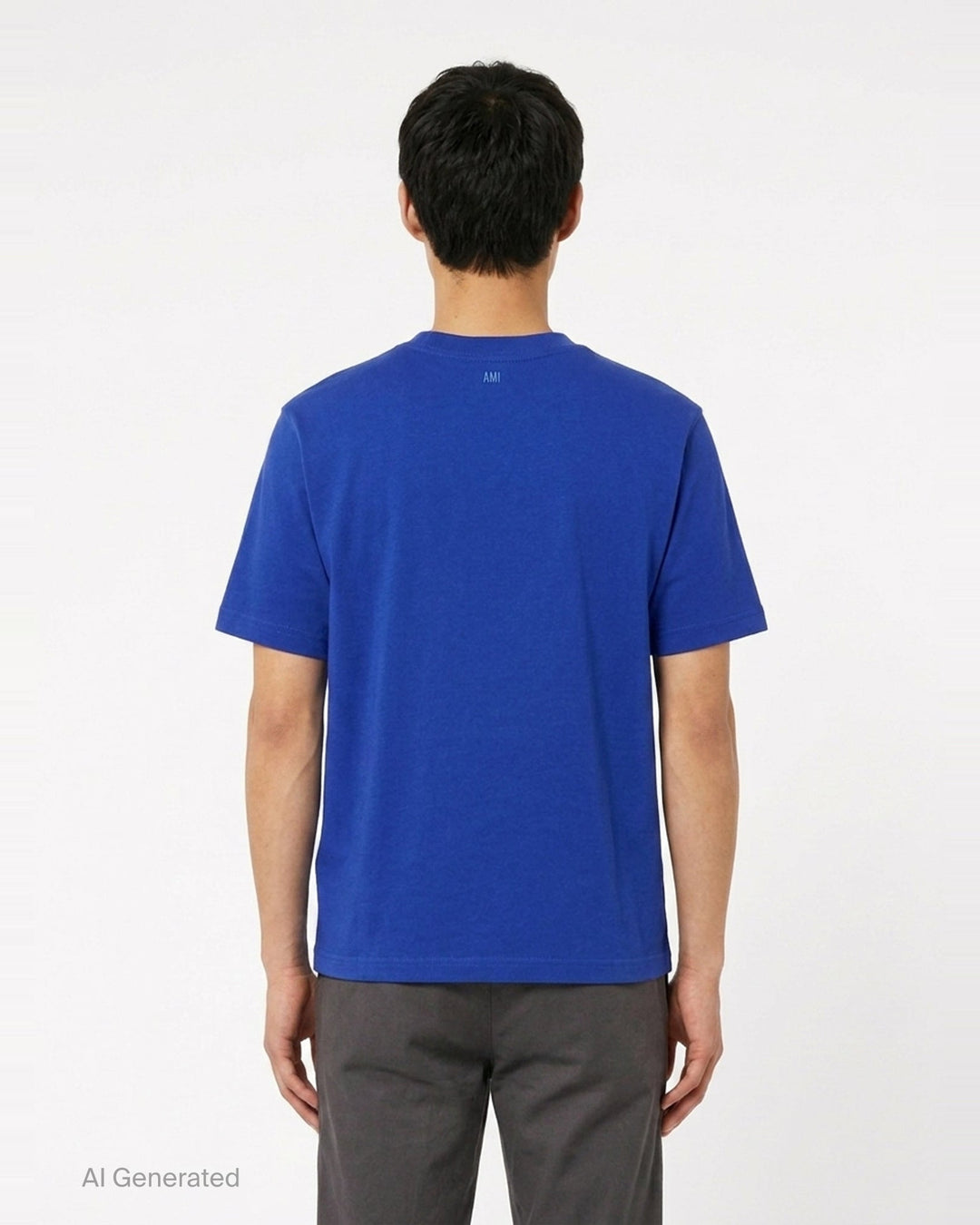 Tonal Embroidered Tee | Ami Alexandre Mattiussi | Club21 - back