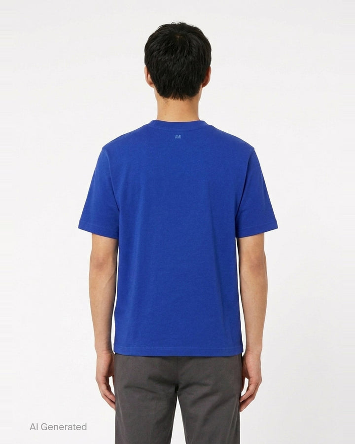 Tonal Embroidered Tee | Ami Alexandre Mattiussi | Club21 - back