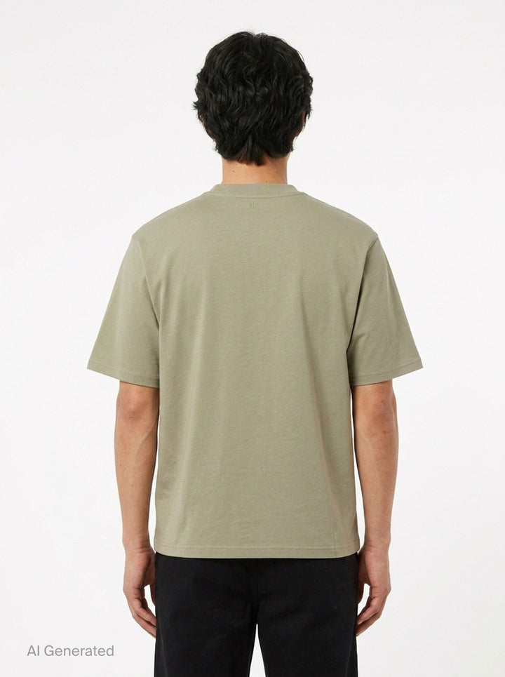 Tonal Embroidered Tee | Ami Alexandre Mattiussi | Club21 - back