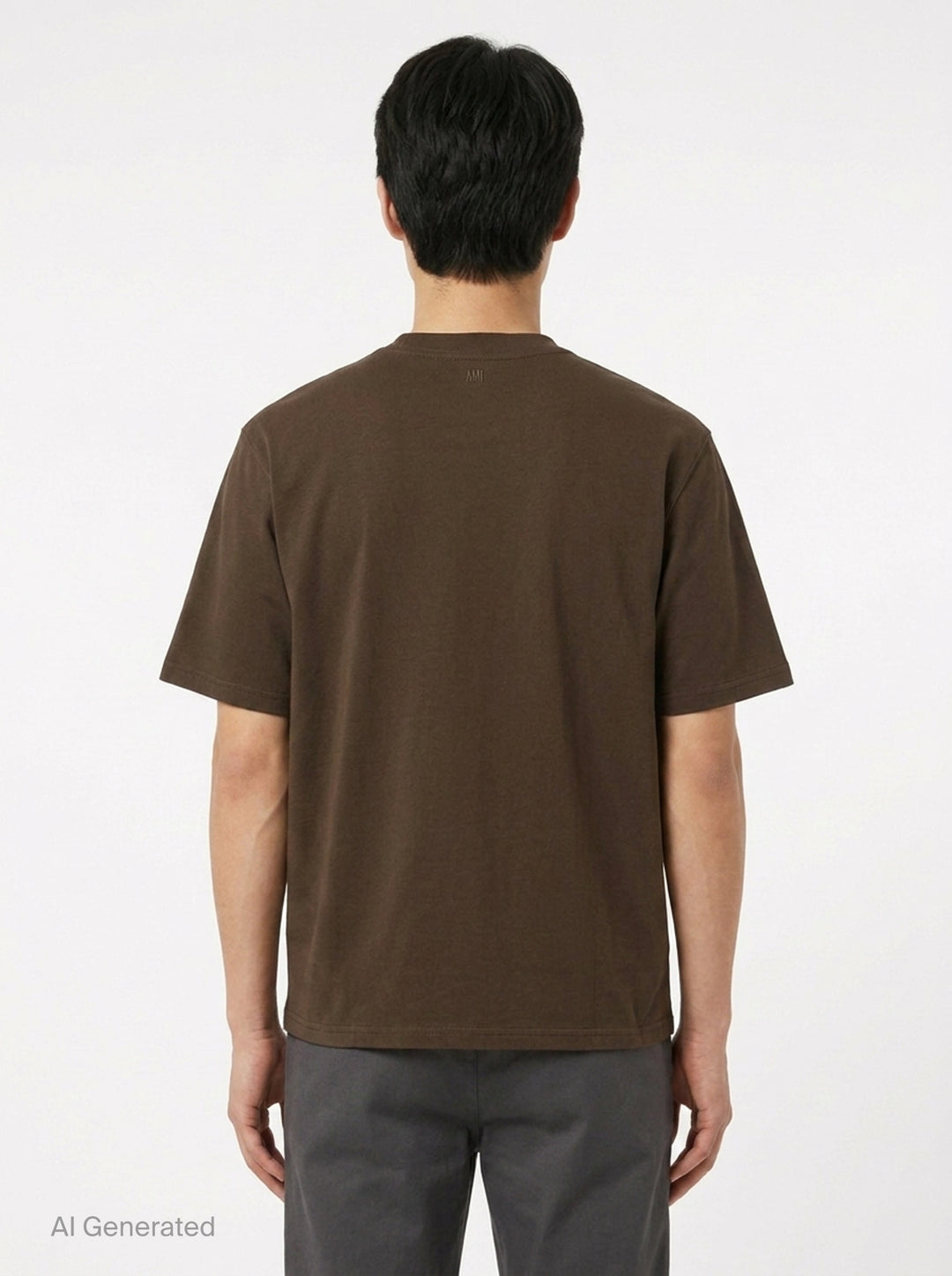 Tonal Embroidered Tee | AMI Alexandre Mattiussi | Club21 - back
