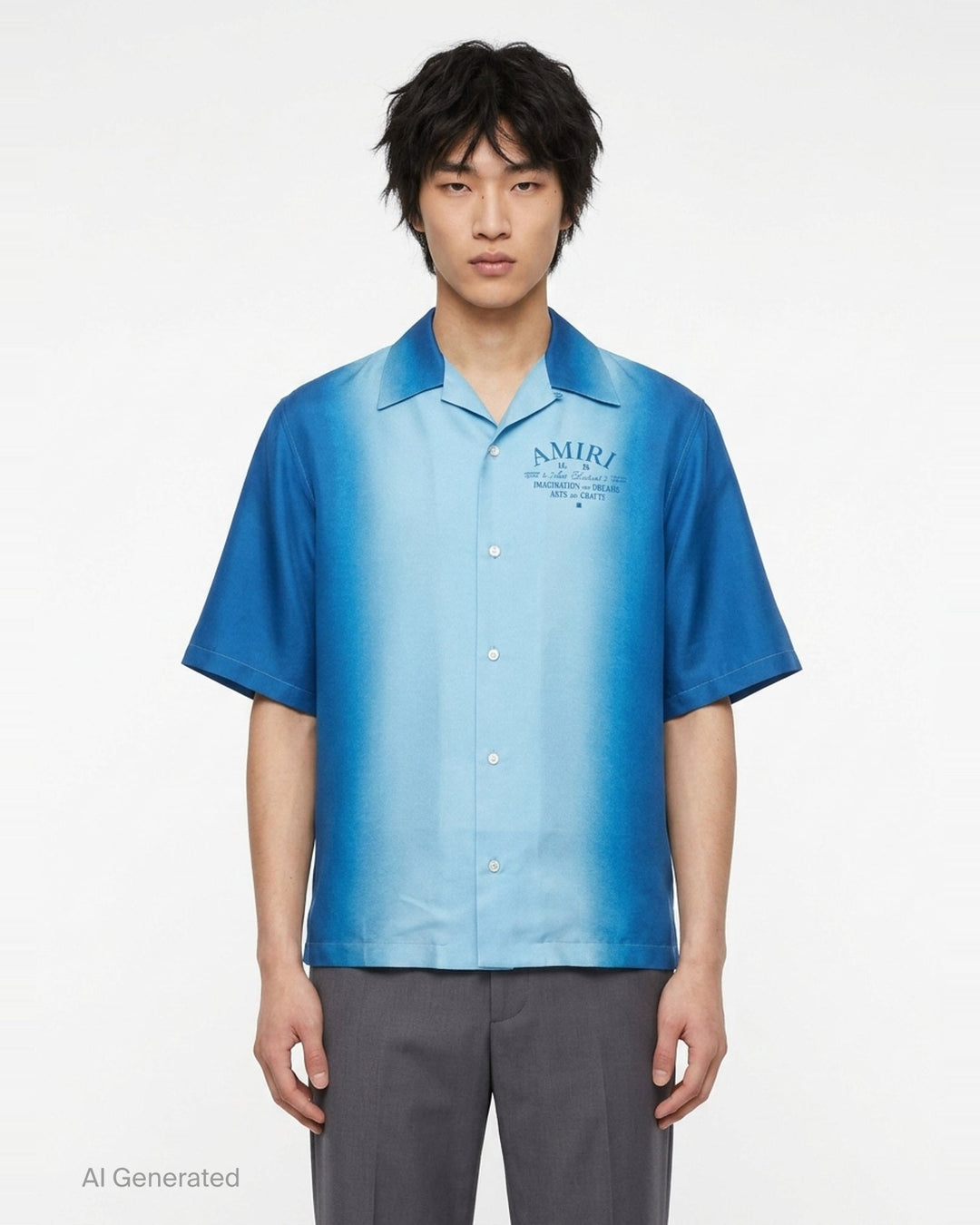 Arts District Short Sleeve Camp Shirt | Amiri | Club21 - front