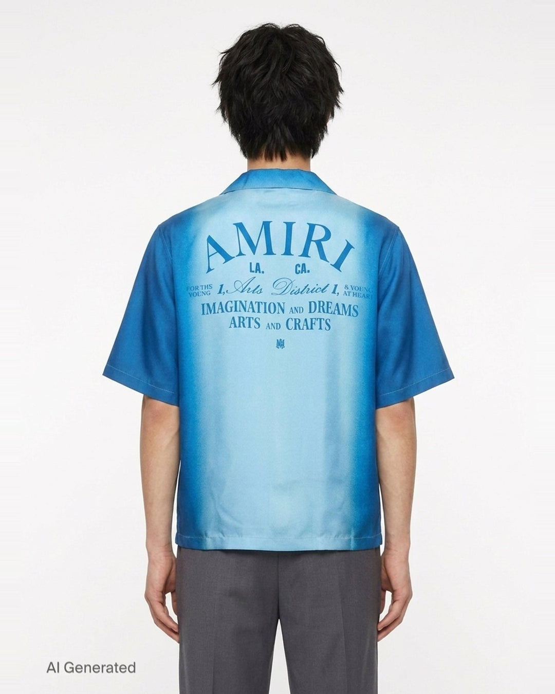 Arts District Short Sleeve Camp Shirt | Amiri | Club21 - back