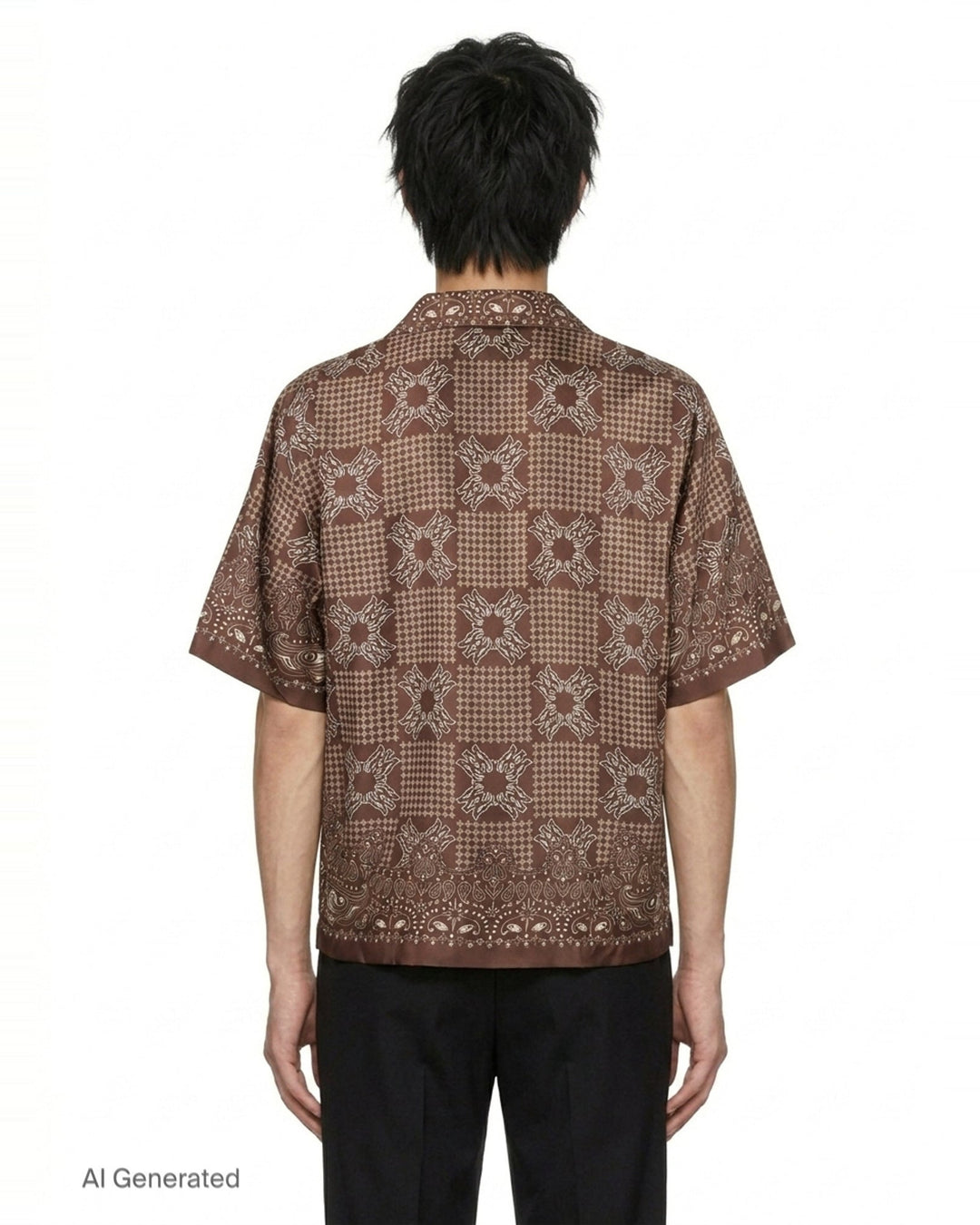 Bandana Print Short Sleeve Shirt | Amiri | Club21 - back