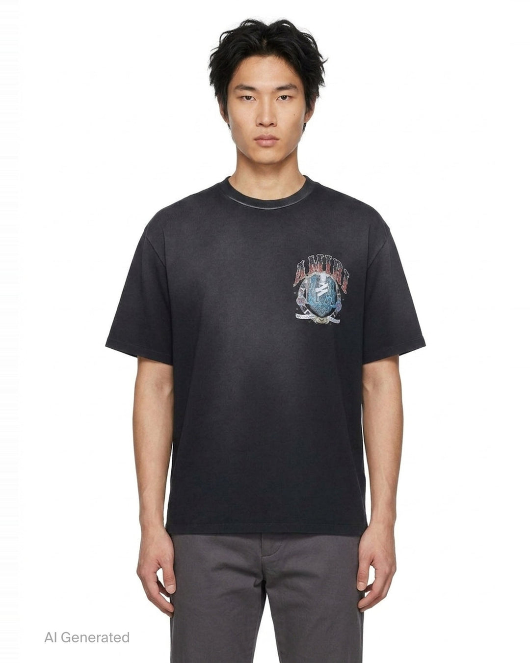 Crystal Hollywood Oversized Tee | Amiri | Club21 - front