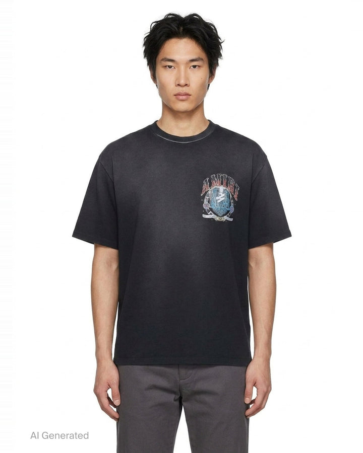 Crystal Hollywood Oversized Tee | Amiri | Club21 - front