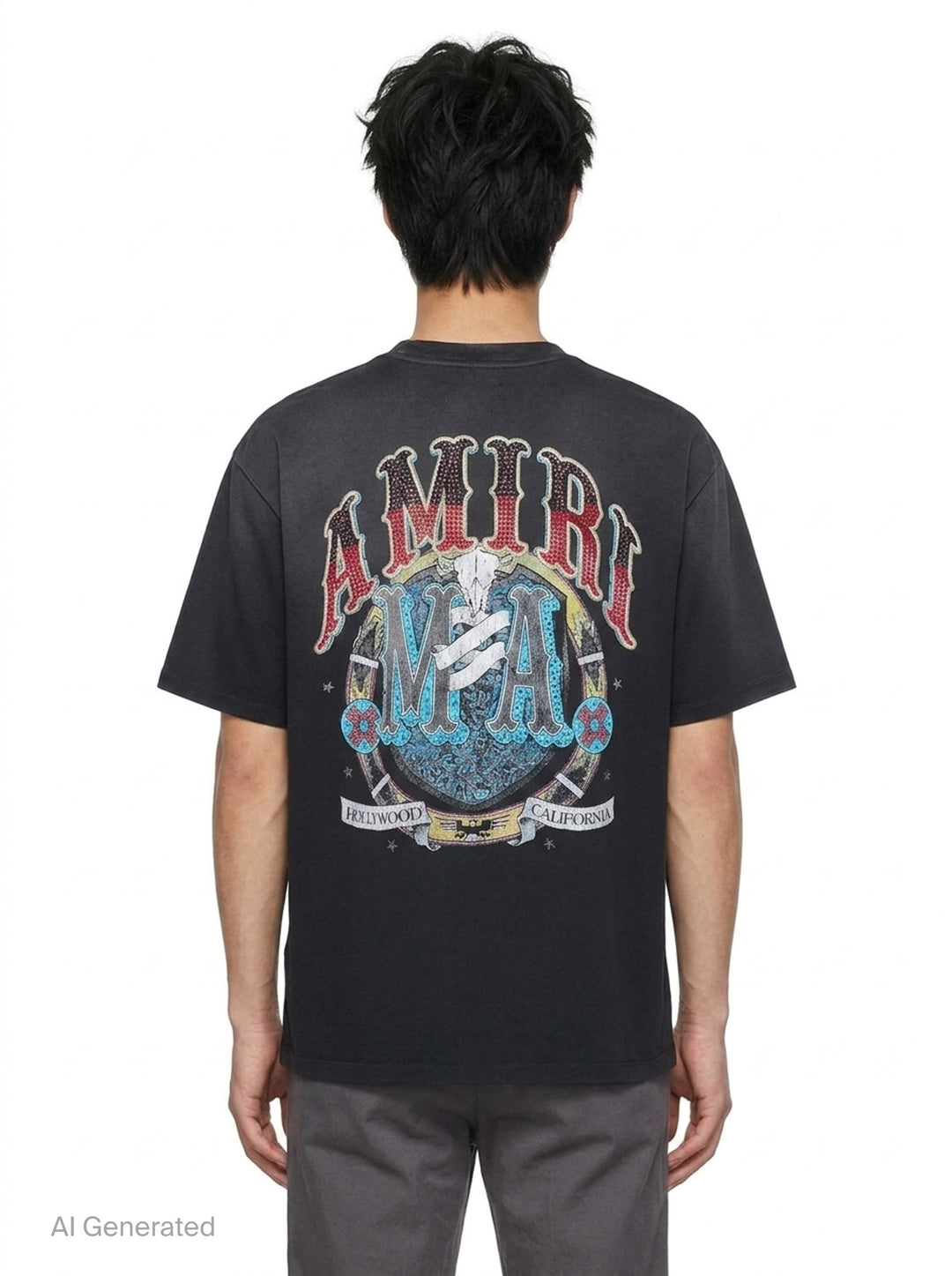 Crystal Hollywood Oversized Tee | Amiri | Club21 - back
