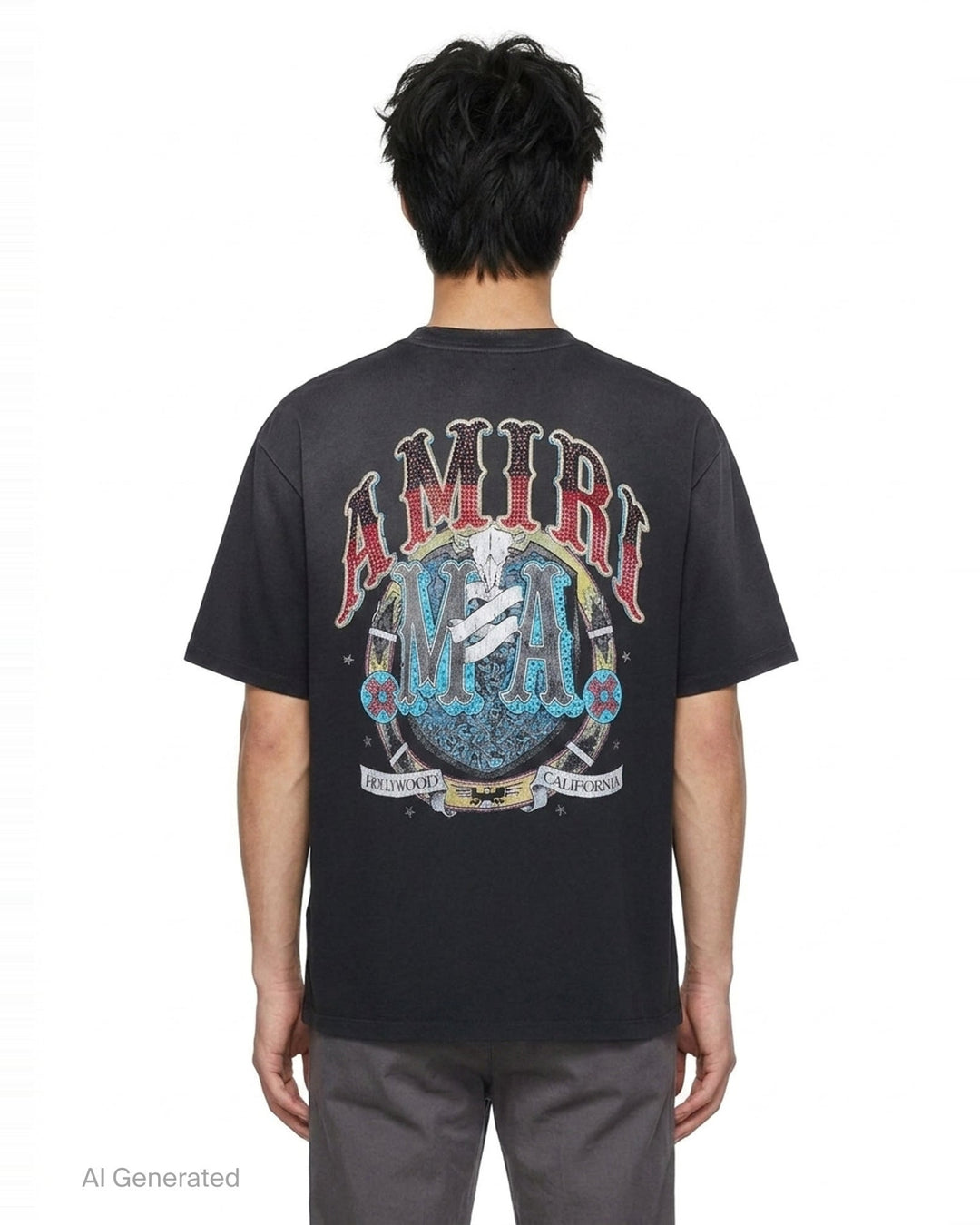 Crystal Hollywood Oversized Tee | Amiri | Club21 - back