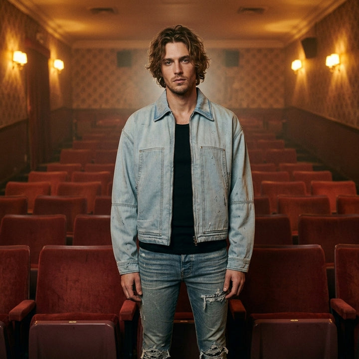 Distressed Denim Work Jacket | Amiri | Club21 - lifestyle