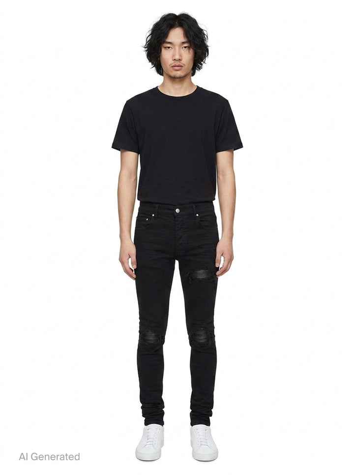 MX1 Distressed Skinny Jeans | AMIRI | Club21 - front