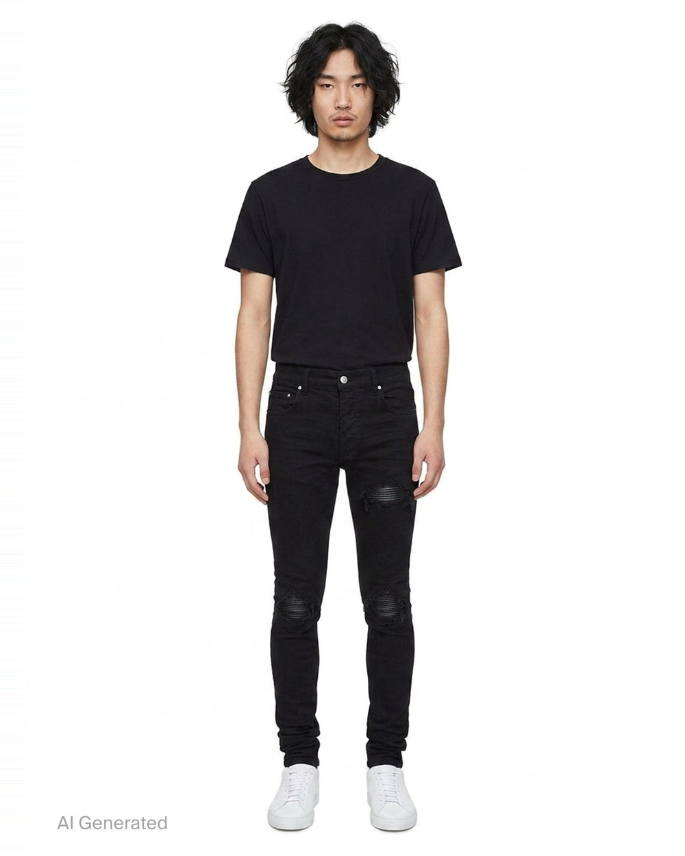 MX1 Distressed Skinny Jeans | AMIRI | Club21 - front