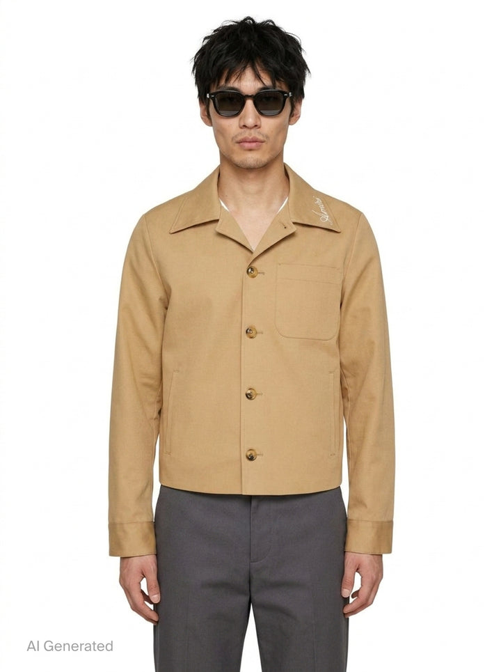 Script Collar Shirt Jacket | Amiri | Club21 - front