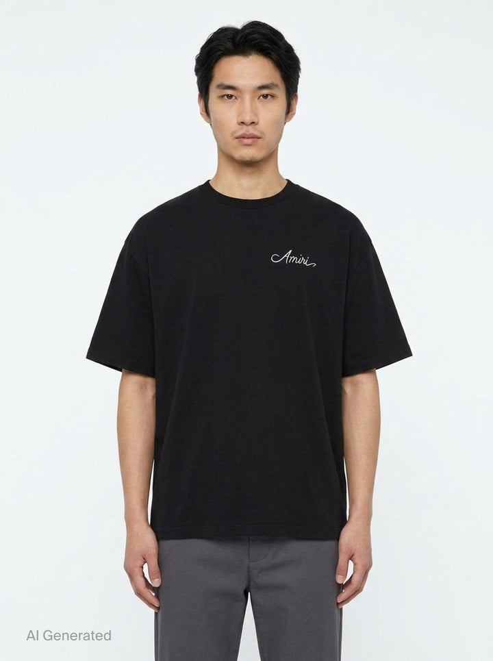 Script Logo Oversized Tee | Amiri | Club21 - front
