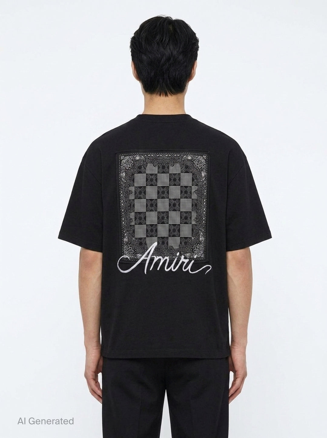 Script Logo Oversized Tee | Amiri | Club21 - back