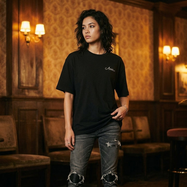 Script Logo Oversized Tee | Amiri | Club21 - lifestyle