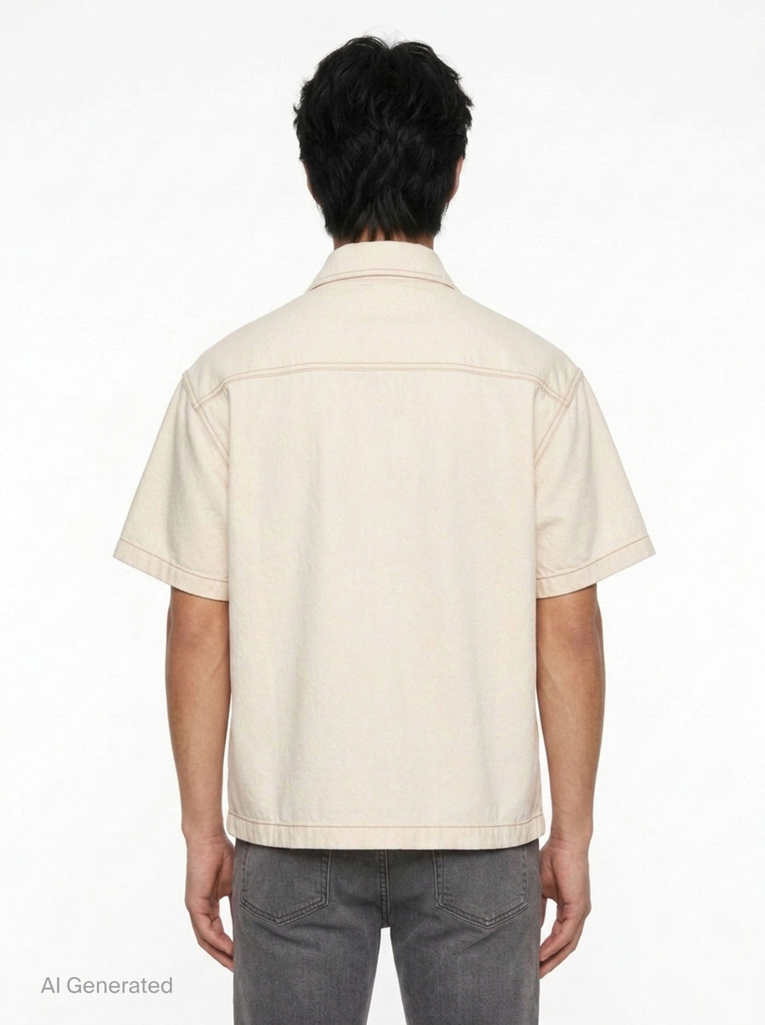 Short Sleeve Denim Shirt | Amiri | Club21 - back