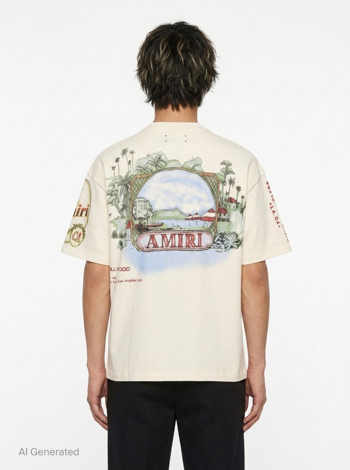 Vista Skate Oversized Tee | Amiri | Club21 - back