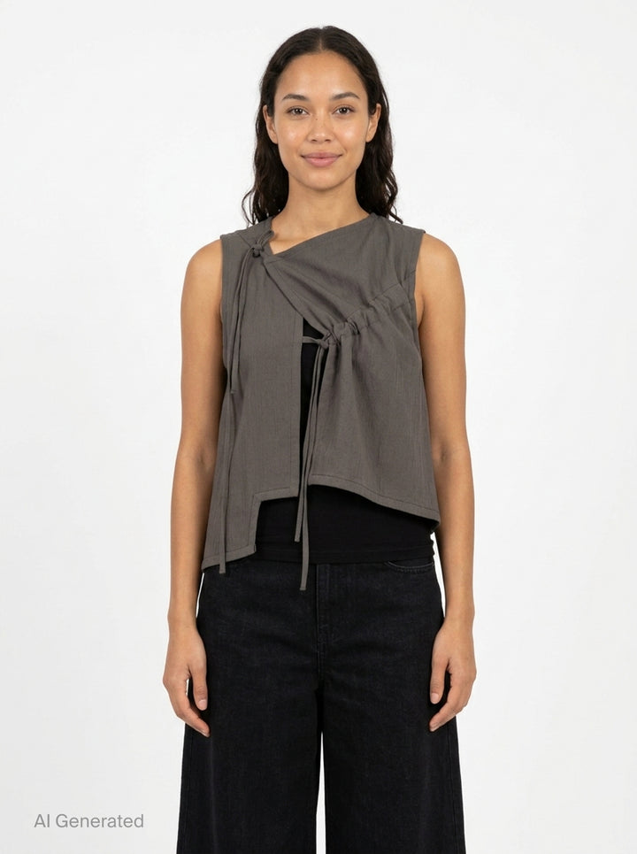 Asymmetrical Vest | Anaabu | Club21 - front