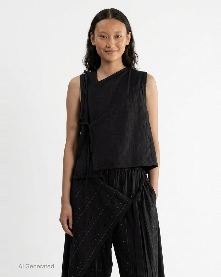 Asymmetrical Vest | Anaabu | Club21 - front