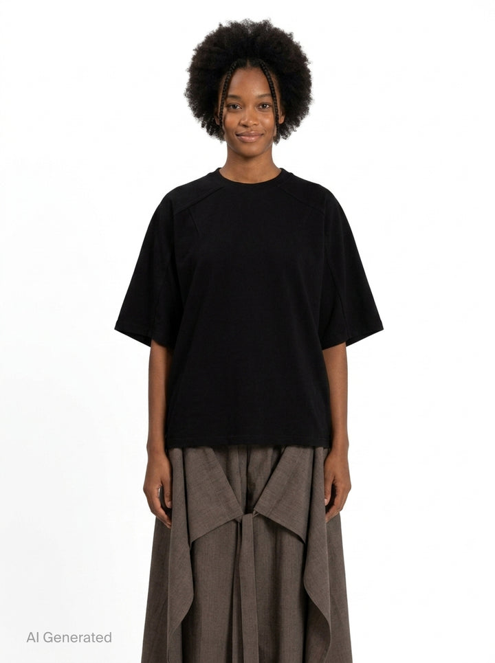 Boxy Short Sleeve Tee | Anaabu | Club21 - front