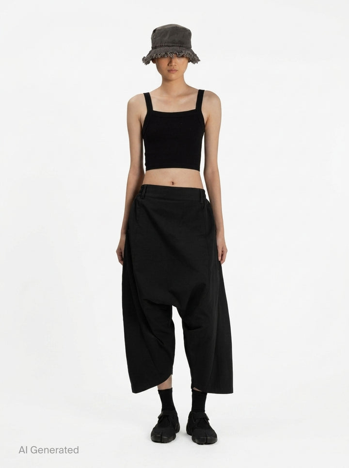 Dropped Culotte Pants | Anaabu | Club21 - front