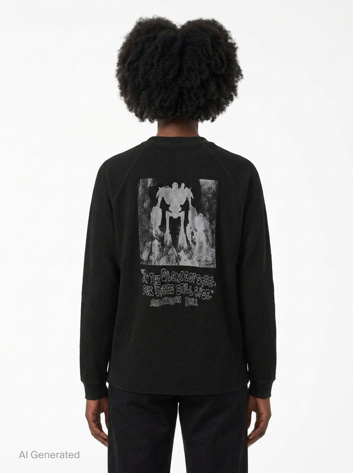 Alien Machinery Waffle Long Sleeve Tee | Andersson Bell | Club21 - back