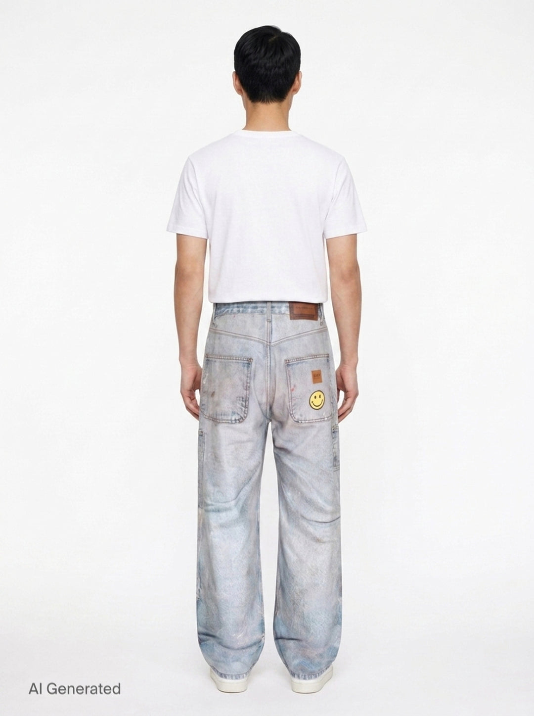Distressed Trompe-l'Œil Carpenter Jeans | Andersson Bell | Club21 - back