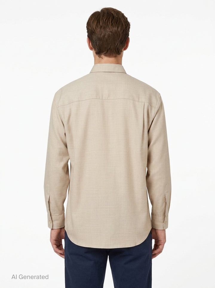 Super Light Wool Long Sleeve Shirt | Auralee | Club21 - back