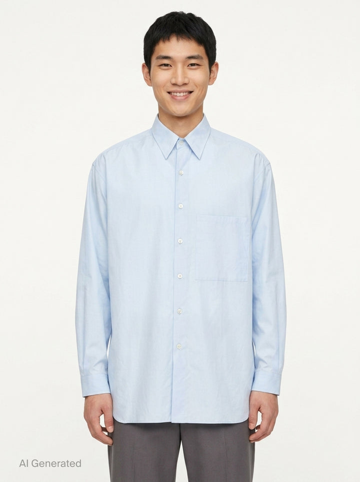 Washed Finx Twill Big Shirt | Auralee | Club21 - front