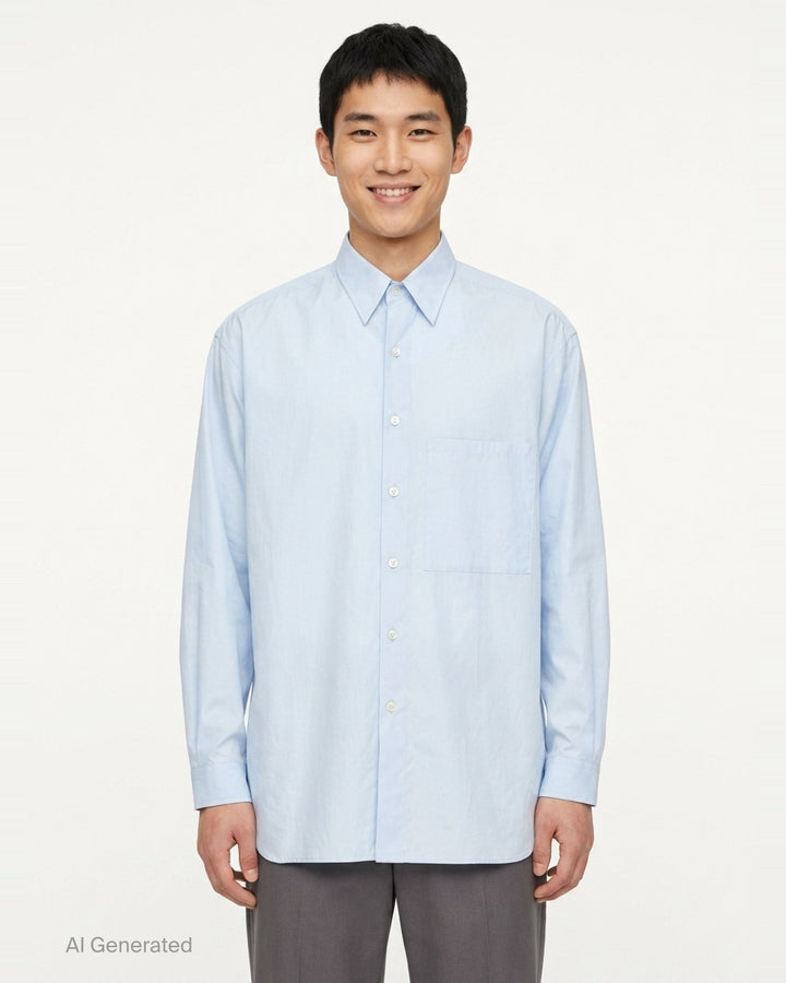 Washed Finx Twill Big Shirt | Auralee | Club21 - front