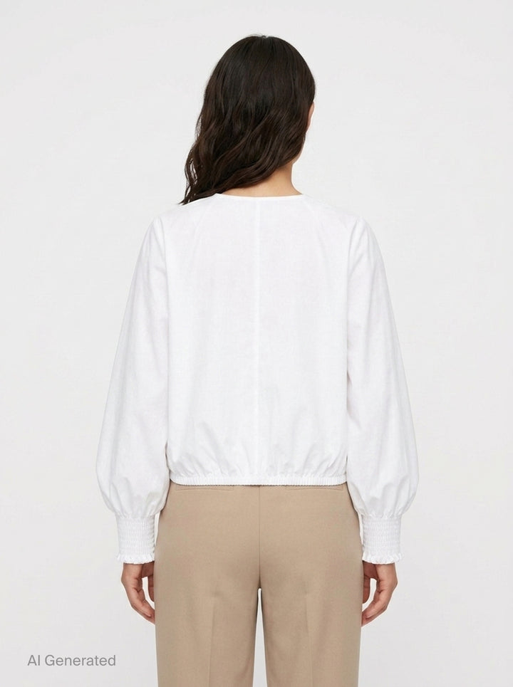 Batwing Poplin Shirt | Balmain | Club21 - back