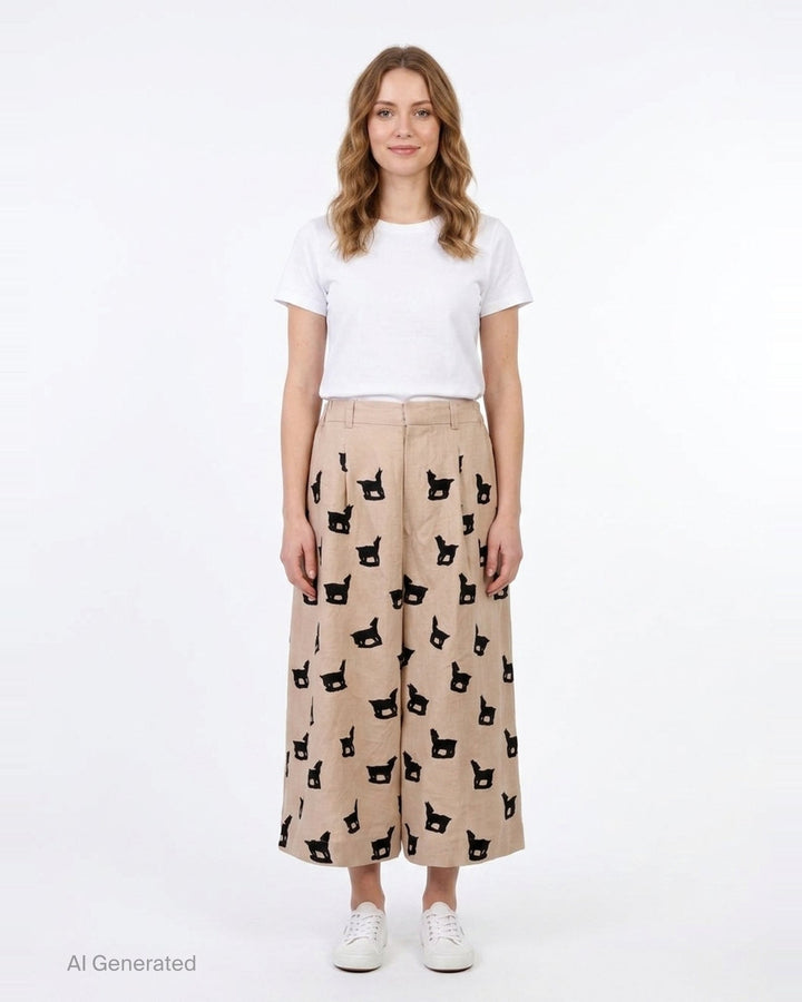 Linen Wide Leg Pants | Biyan | Club21 - front