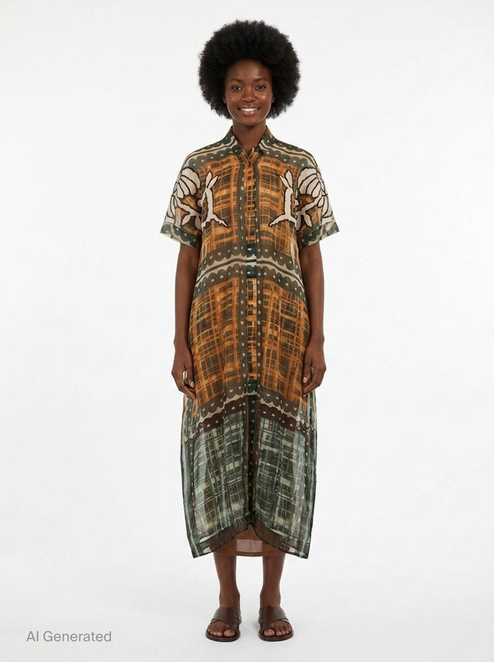 Pleated Hem Linen Shirt Dress | Biyan | Club21 - front