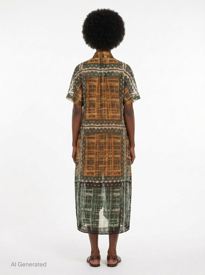 Pleated Hem Linen Shirt Dress | Biyan | Club21 - back