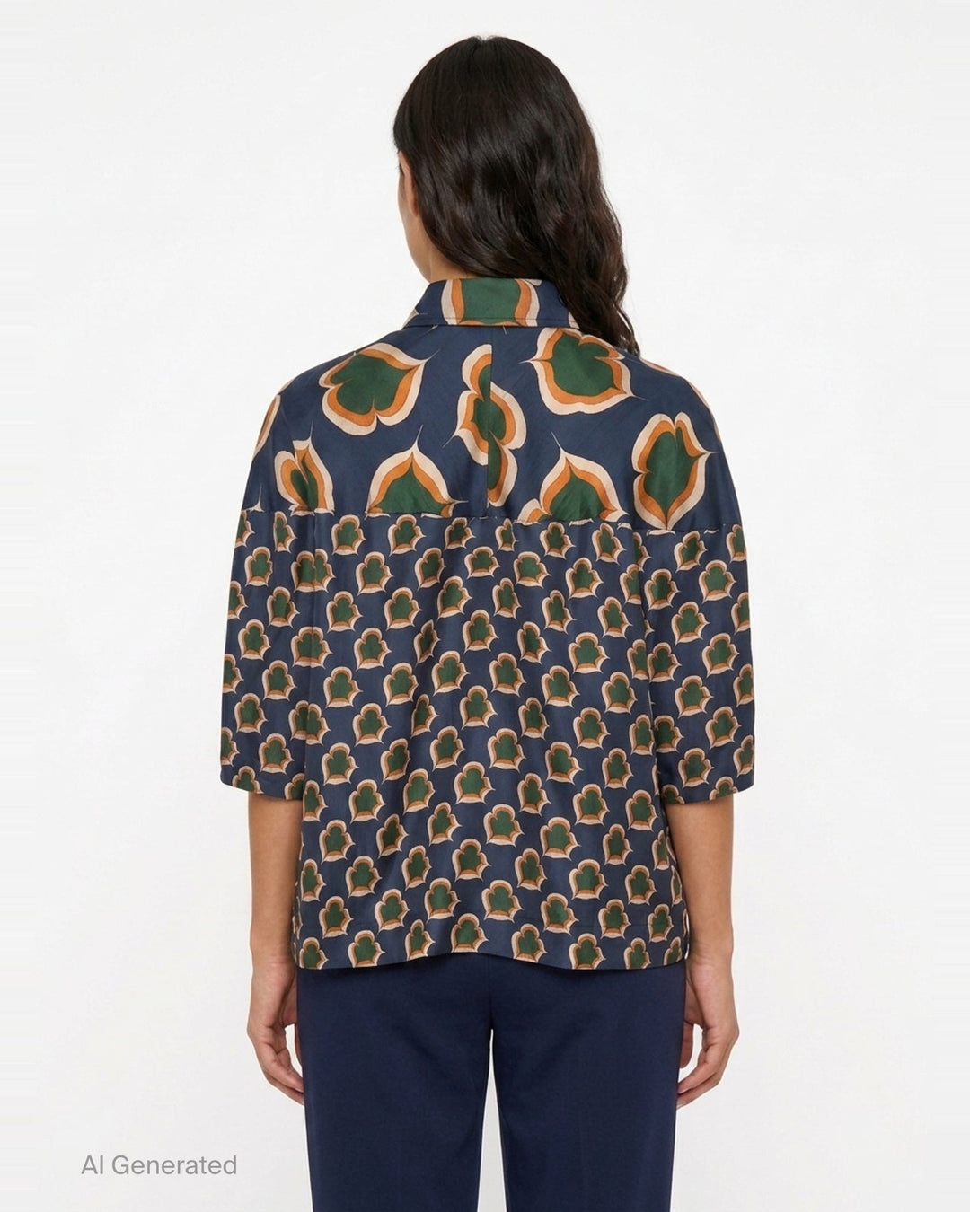 Silk Print Cape Blouse | Biyan | Club21 - back