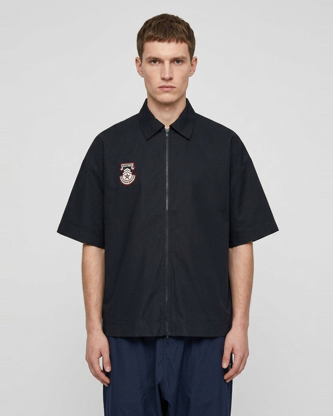 Slacker Zip-Up Shirt | Blackjack | Club21 - front