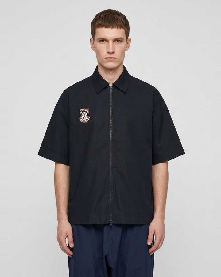 Slacker Zip-Up Shirt | Blackjack | Club21 - front