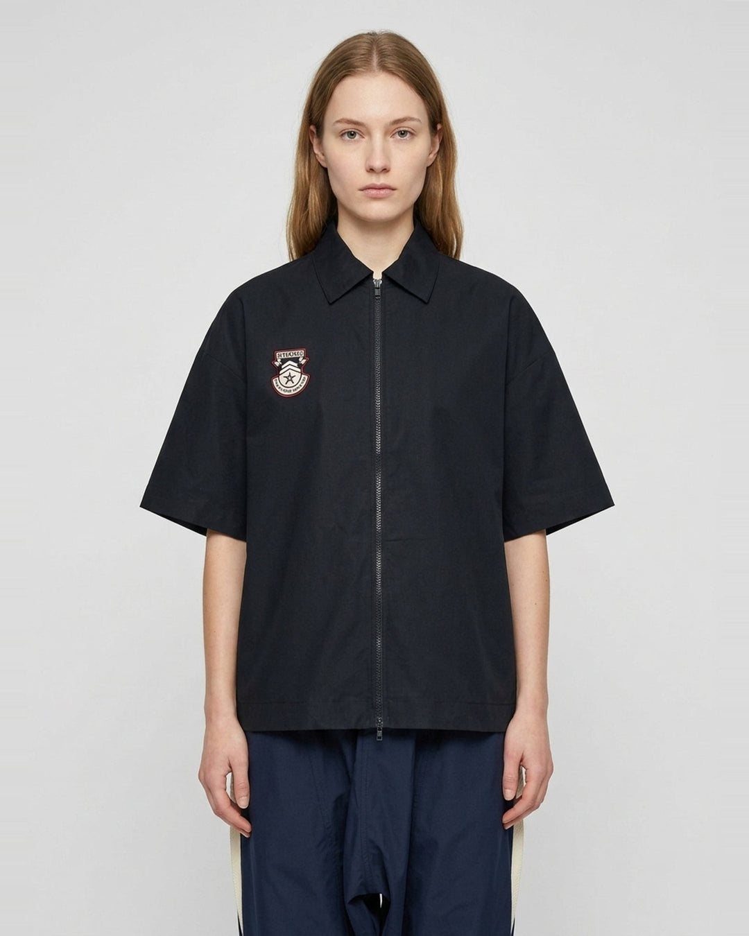 Slacker Zip-Up Shirt | Blackjack | Club21 - front female