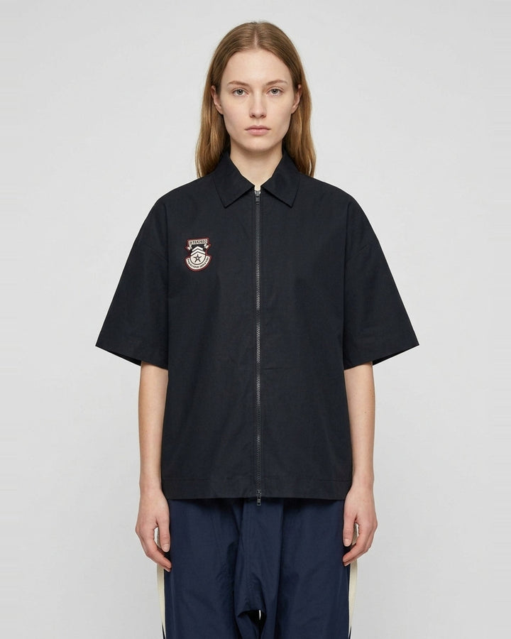 Slacker Zip-Up Shirt | Blackjack | Club21 - front female